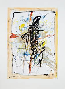 HANS STAUDACHER: HANS STAUDACHER (1923 ST. URBAN - 2021 WIEN) o. T. Lithografie mit Siebdruck, Plattengröße: 61 x 43 cm Blattgröße: 76 x 56 cm, ungerahmt Signatur vorne unten: H. Staudacher