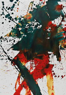 FRANZ GRABMAYR: FRANZ GRABMAYR (1927 PFAFFENBERG - 2015 WIEN) TANZBLATT Nr. 3, 2013 Lithografie auf Fabriano, 83,5 x 58 cm Blattgröße, ungerahmt Signatur Rückseite unten: Grabmayr Bezeichnung