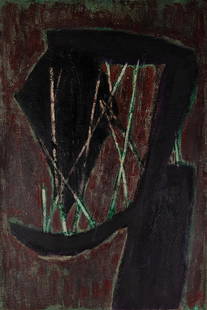 ERWIN BOHATSCH: ERWIN BOHATSCH (1951 MÜRZZUSCHLAG) o. T., 1987 Öl auf Bütten, 56 x 38 cm ungerahmt Signatur Rückseite: Bohatsch 2.3.87 Provenienz: Privatbesitz Wien