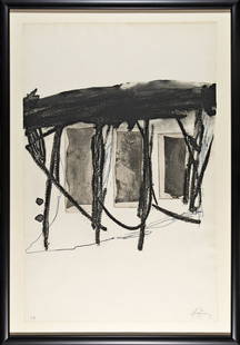 ANTONI TAPIES: ANTONI TAPIES (1923 BARCELONA - 2012 BARCELONA) TROIS PLAQUES, 1976 Radierung und Zucker-Aquatinta-Radierung auf Bütten, mehrfarbig, 51,5 x 33 cm Blattgröße 2 Platten ohne Rand und 3