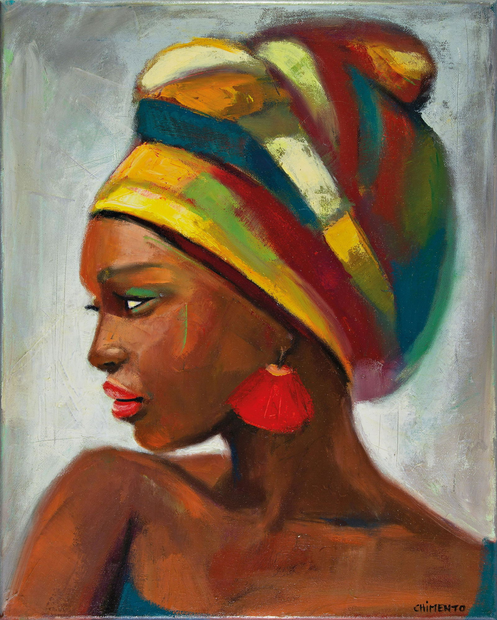 LAURENT CHIMENTO: LAURENT CHIMENTO (1974 FRANKREICH) FALON, 2020 Öl auf Leinwand, 50 x 40 cm Signatur vorne links unten: Chimento Provenienz: Privatbesitz Niederösterreich