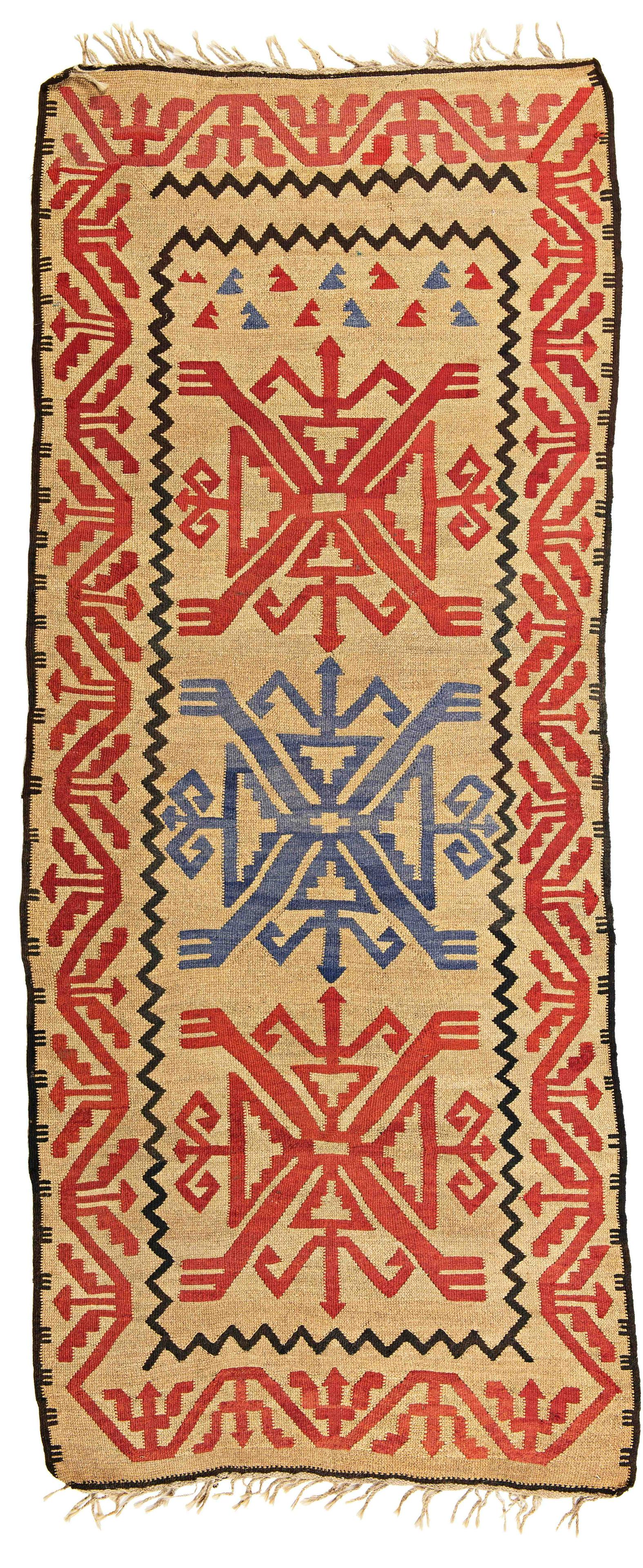 Tajik Flat Weave made of hemp and wool (1 of 3)