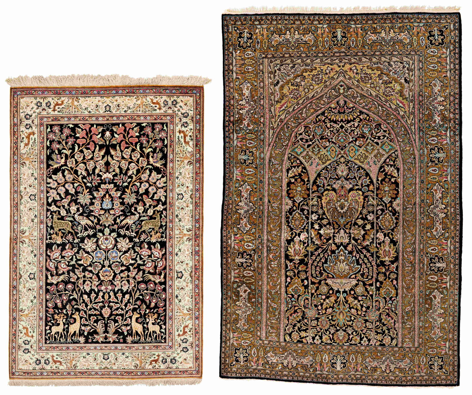 Two Silk Ghom Rugs (1 of 2)