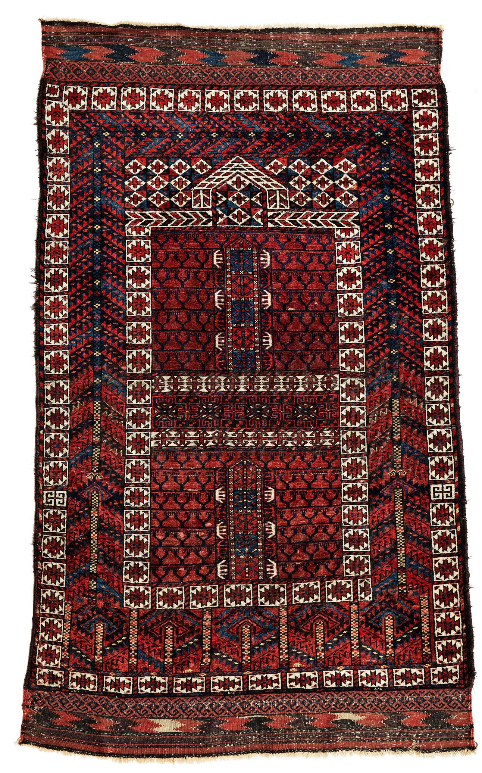 Baluch Rug with turkmen Ensi Design (1 of 2)