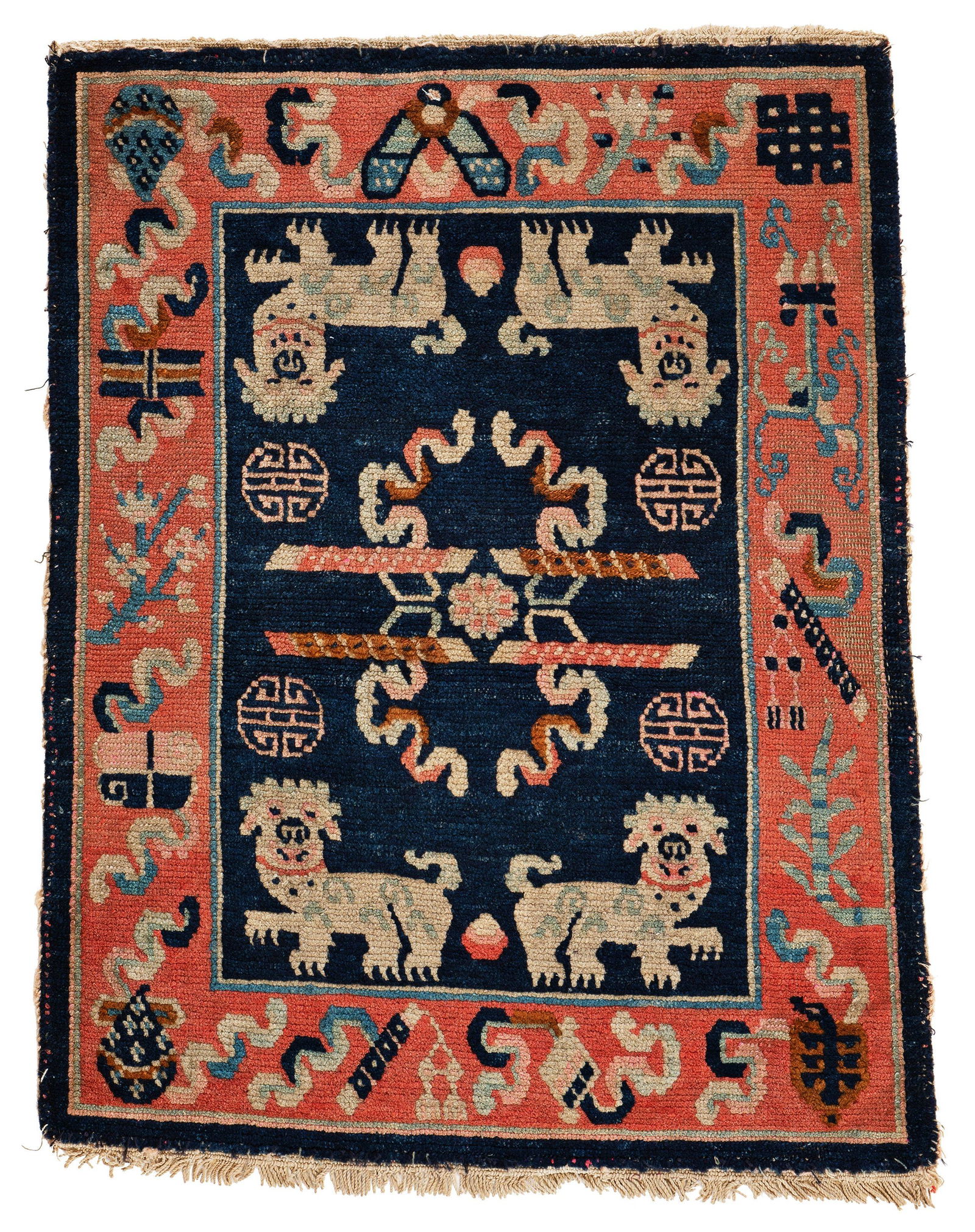 Tibet Jabuye Rug with Snow Lions (1 of 6)