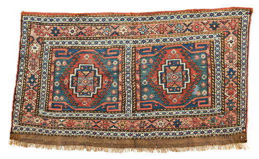 Shahsavan Soumak Panel: Shahsavan Soumak Panel 93 x 50 cm (3' 1" x 1' 8") Azerbaijan, late 19th century Condition: good, scattered small repairs Warp: wool, weft: wool