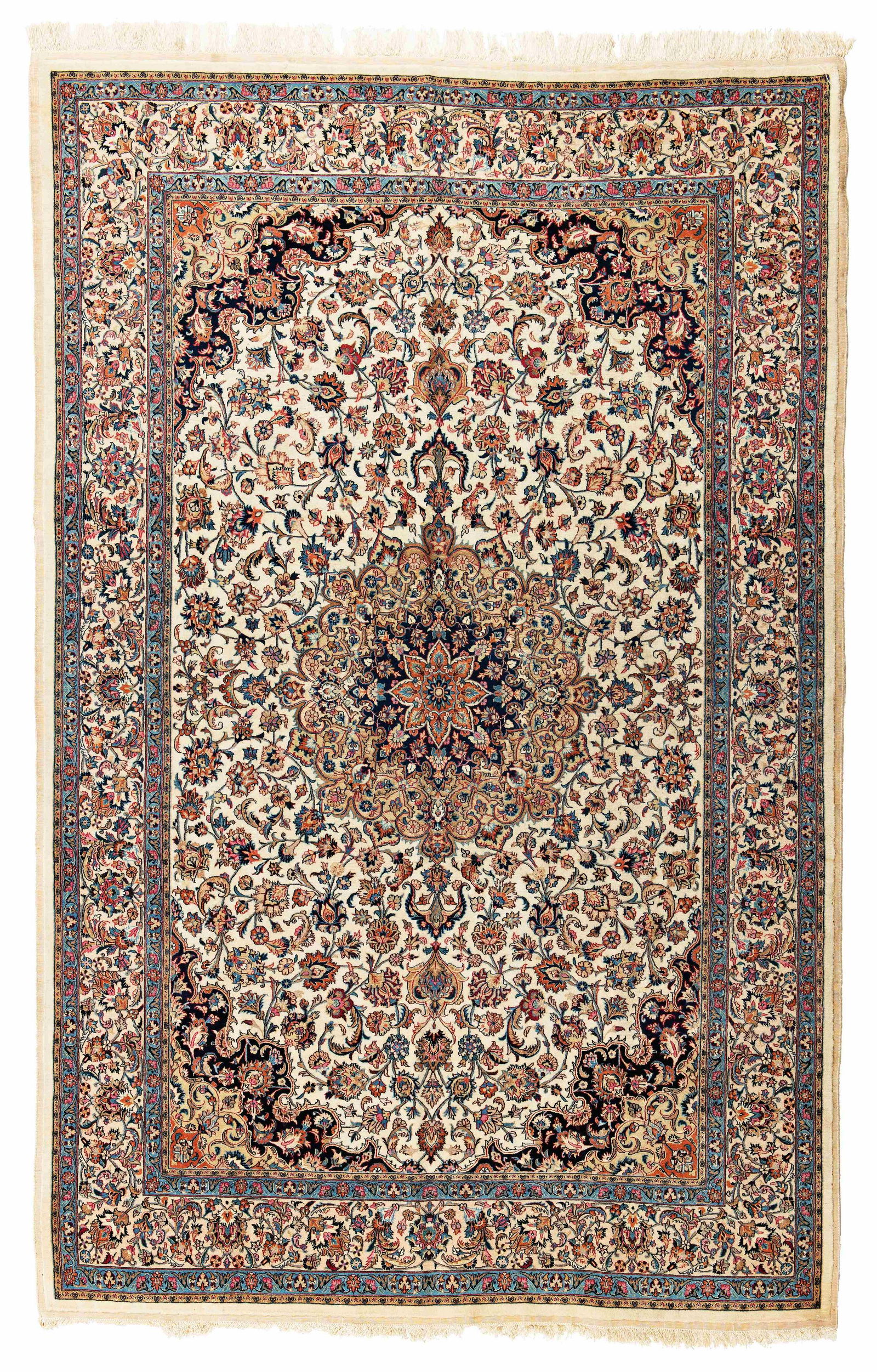 Fine Meshed Rug on silk (10 x 10 knots per sqcm) (1 of 6)