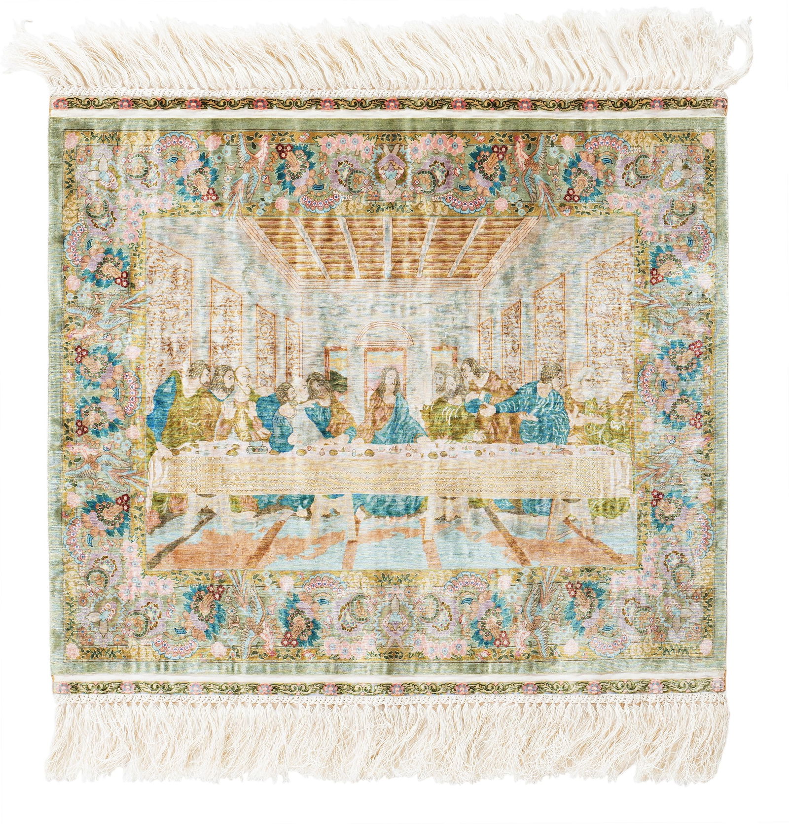 Signed Silk Hereke Rug (20 x 20 knots per sqcm) (1 of 6)