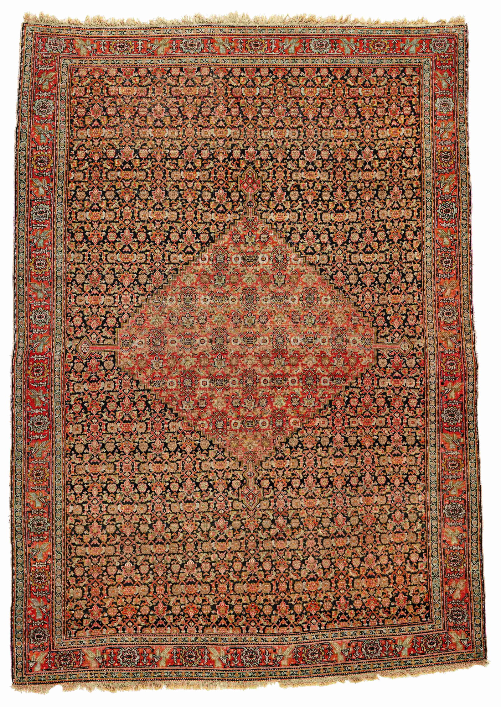 Senneh Rug: Senneh 187 x 130 cm (6' 2" x 4' 3") Persia, ca. 1930 Condition: good, low pile in places, slight signs of use Warp: cotton, weft: cotton, pile: wool