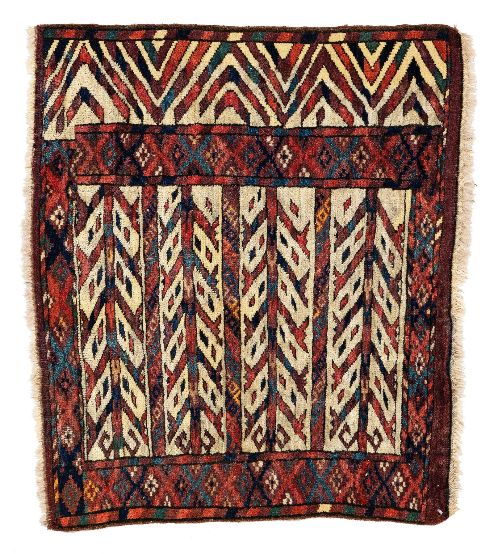 Rare White Ground Yomut Okbash (1 of 6)