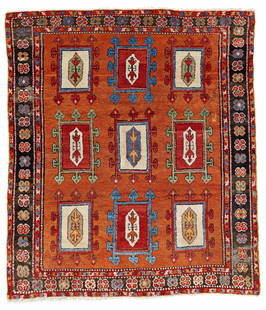 Early Cal Yatak: Early Cal Yatak 210 x 180 cm (6' 11" x 5' 11") Turkey, 18th century Condition: very good according to age, mostly good pile, partially corroded dark brown, scattered small old repairs, selvages reboun