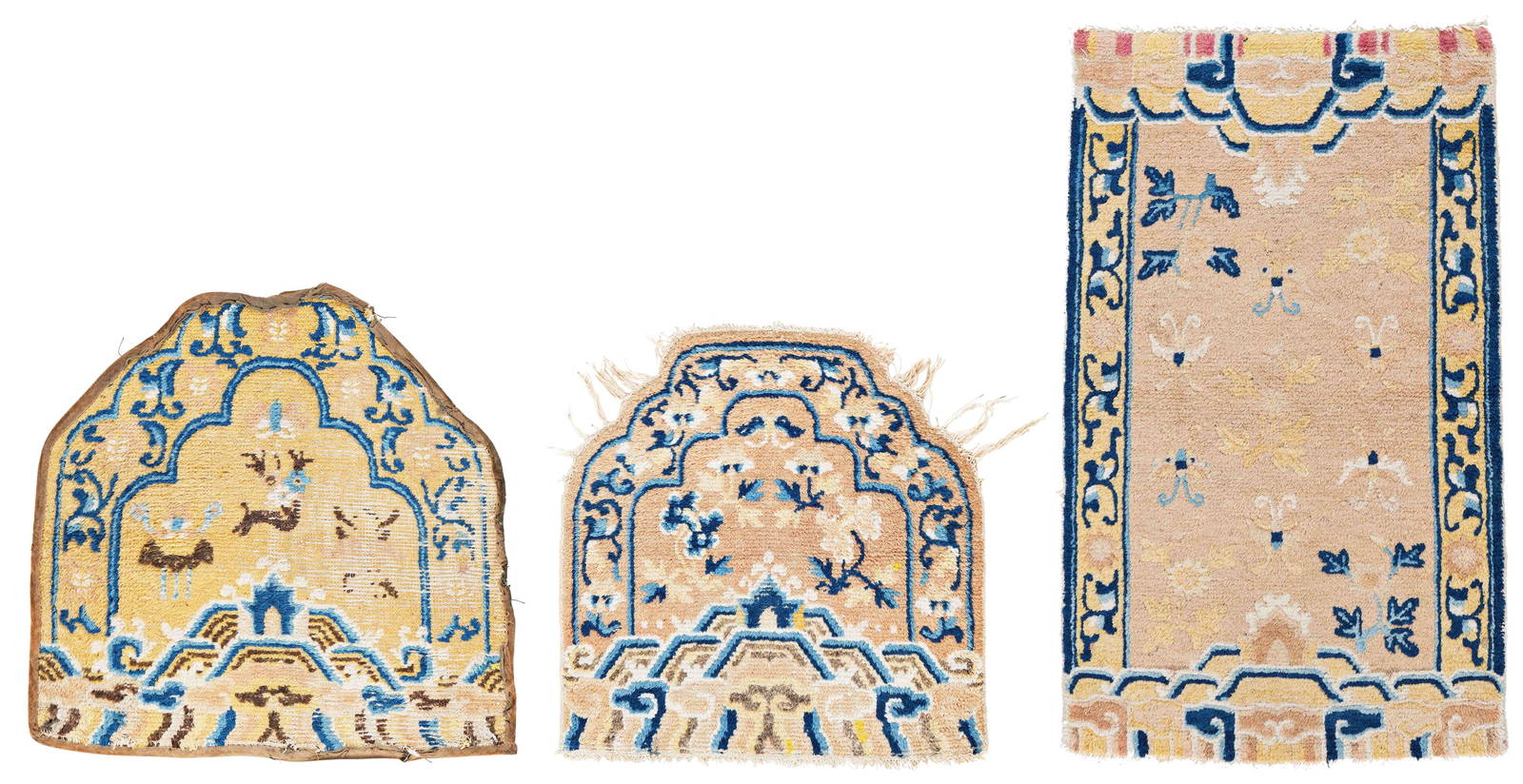 Two Ning Xia Throne Covers and one Ning Xia Sitting Rug