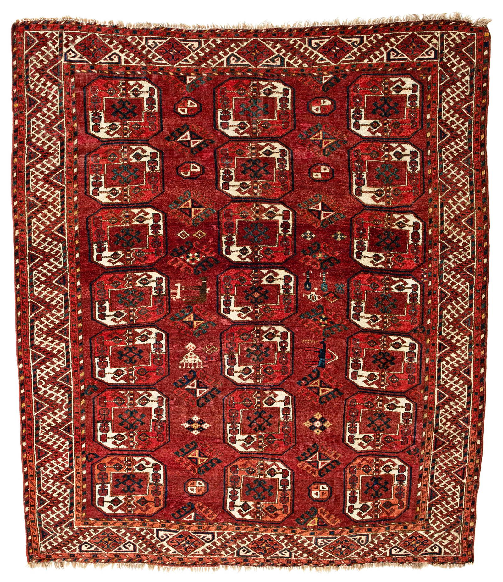 Ersari Main Carpet with Animal Motifs