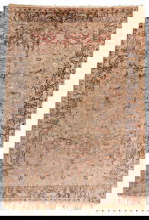 Silk Kayseri Rug: 283 x 202 cm (9' 3" x 6' 8") Turkey, ca. 1920 Condition: very good, full pile, minor signs of use at the ends Warp: cotton, weft: cotton, pile: silk