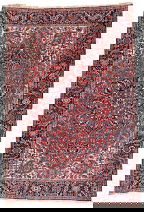 Sharabian Carpet: 360 x 240 cm (11' 10" x 7' 10") Persia, ca. 1960 Condition: very good, good pile, scattered moth damages on the back side, slight signs of use Warp: cotton, weft: cotton, pile: wool