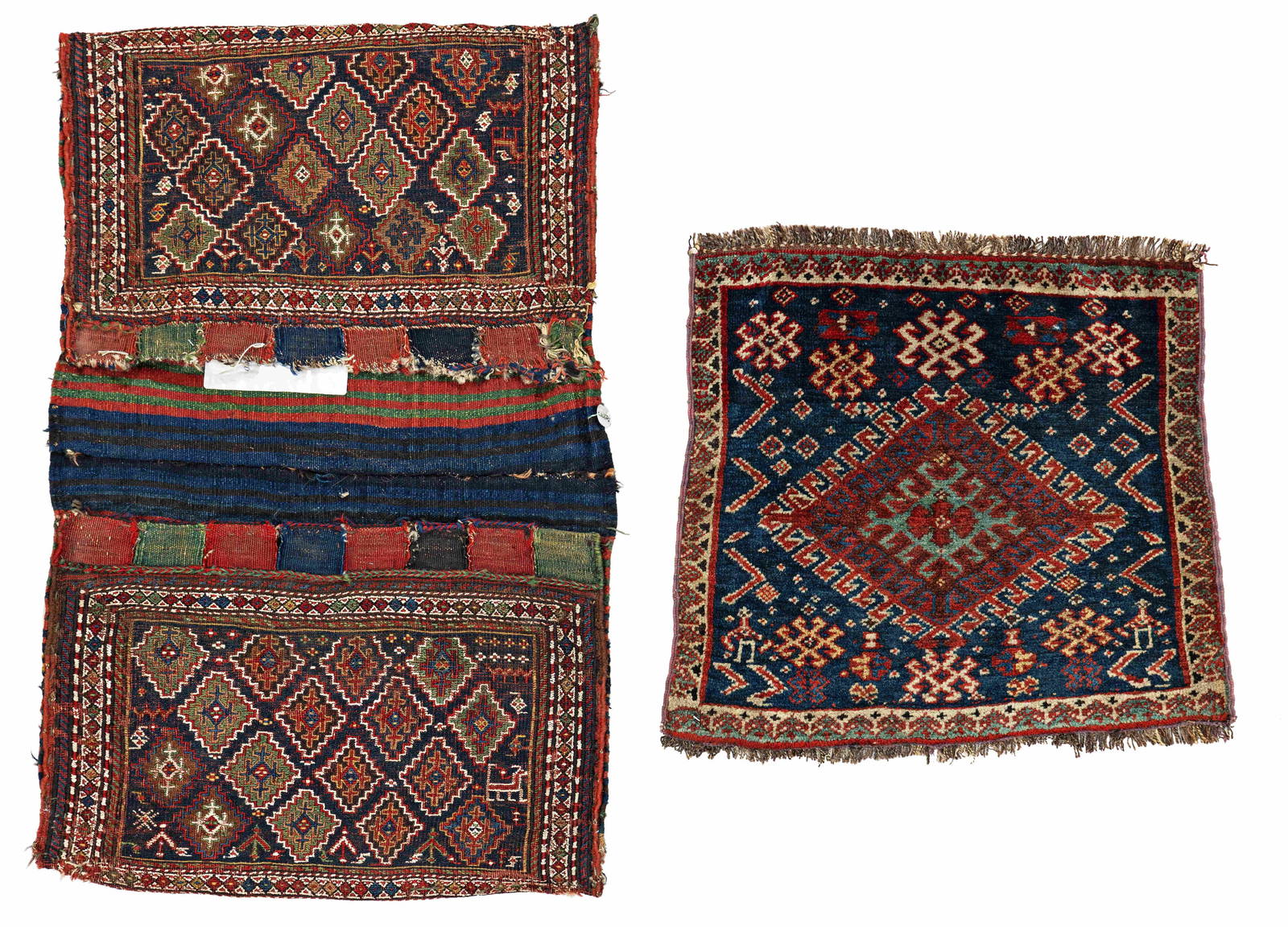 A Lori Bakhtiari Kilim Khordjin and a Varamin Bag Face