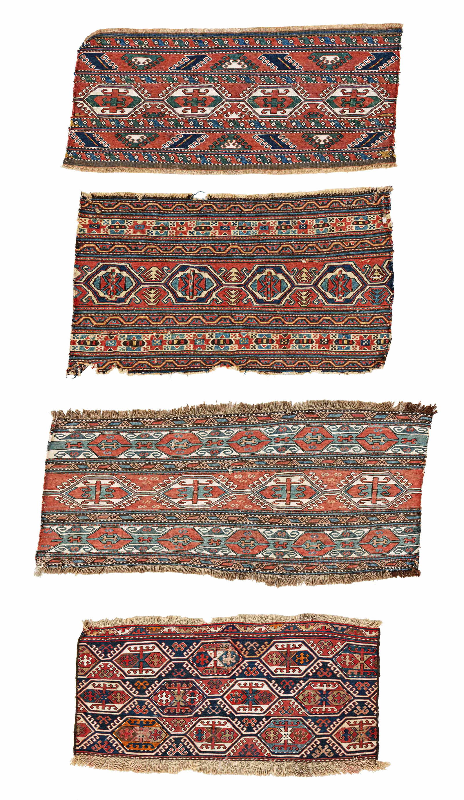 Four Shahsavan Soumak Mafrash Panels