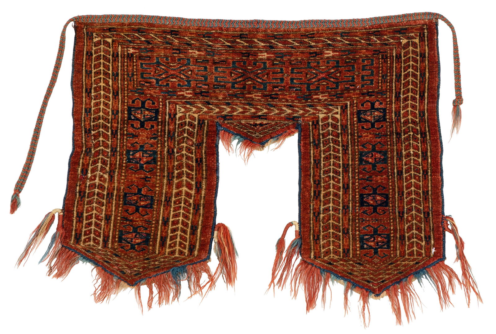 Small fine Tekke Khalyk: Small fine Tekke Khalyk 50 x 40 cm (1' 8" x 1' 4") Turkmenistan, second half 19th century Condition: very good, good pile, minor small repairs Warp: wool, weft: wool, pile: wool