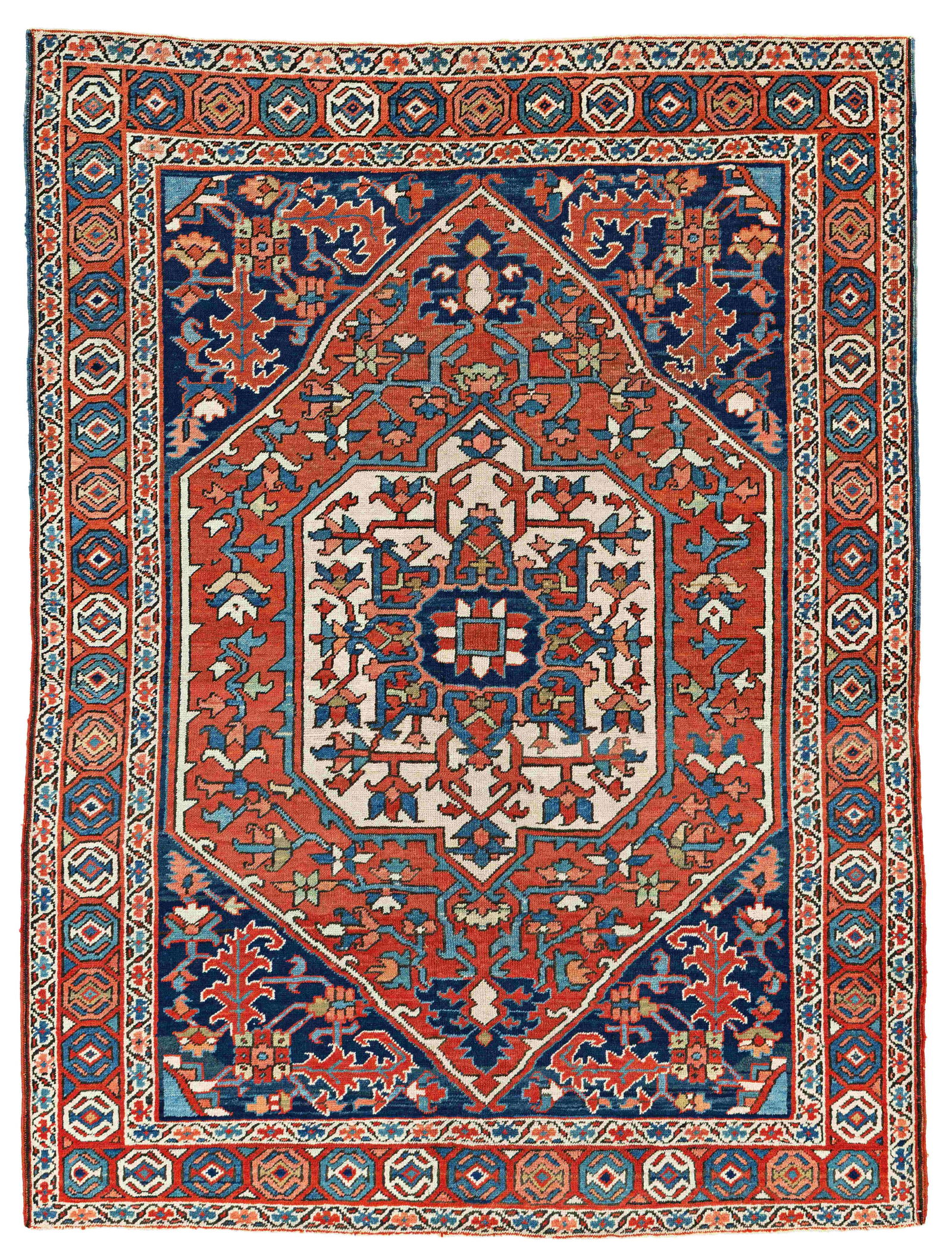 Bakhshaish Rug: Bakhshaish 190 x 140 cm (6' 3" x 4' 7") Persia, late 19th century Condition: good, low pile in places, both ends minimally incomplete, slight signs of use Warp: cotton, weft: cotton, pile: wool