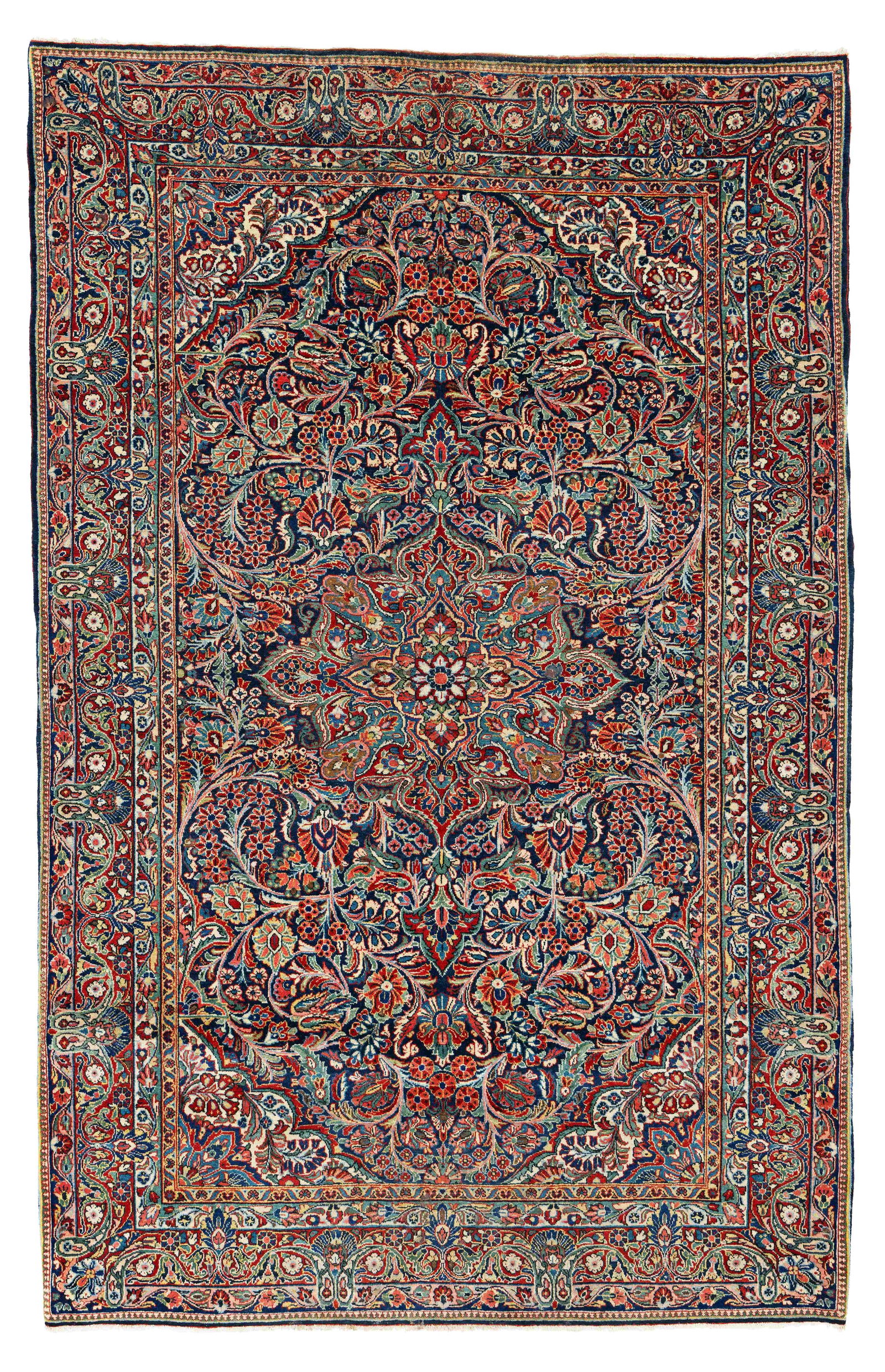 Ghazwin Rug: Ghazwin 204 x 130 cm (6' 8" x 4' 3") Persia, ca. 1930 Condition: good, good pile, signs of use at sides and ends, minor small repairs Warp: cotton, weft: cotton, pile: wool