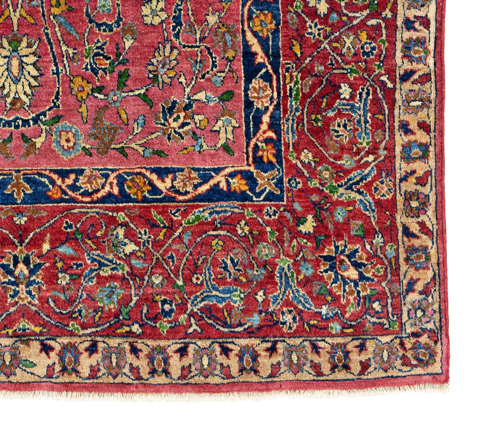 Kashan Prayer Rug with Inscriptions - 3