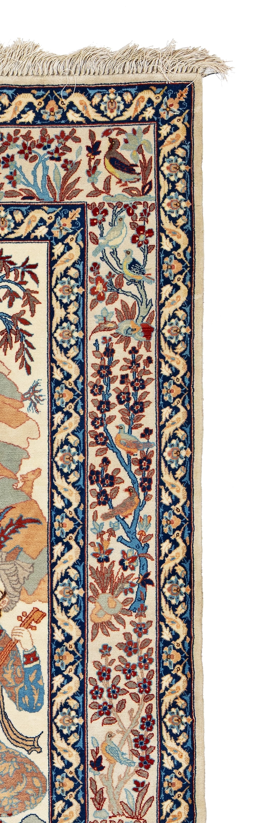 Signed Isfahan Pictorial Rug - 6