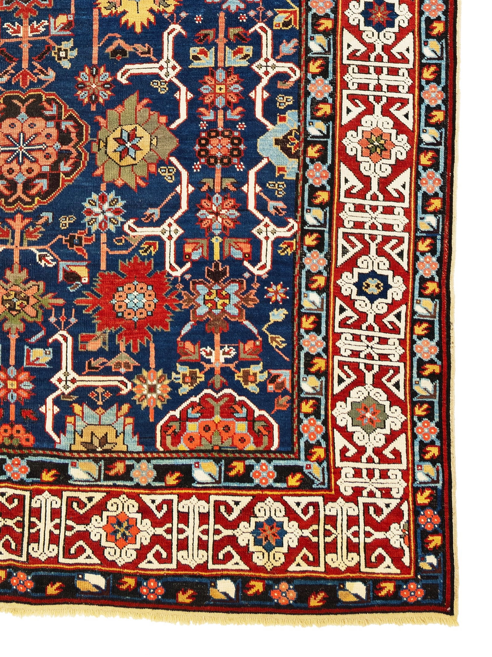 Large Fork-Leaf Kuba Carpet - 3