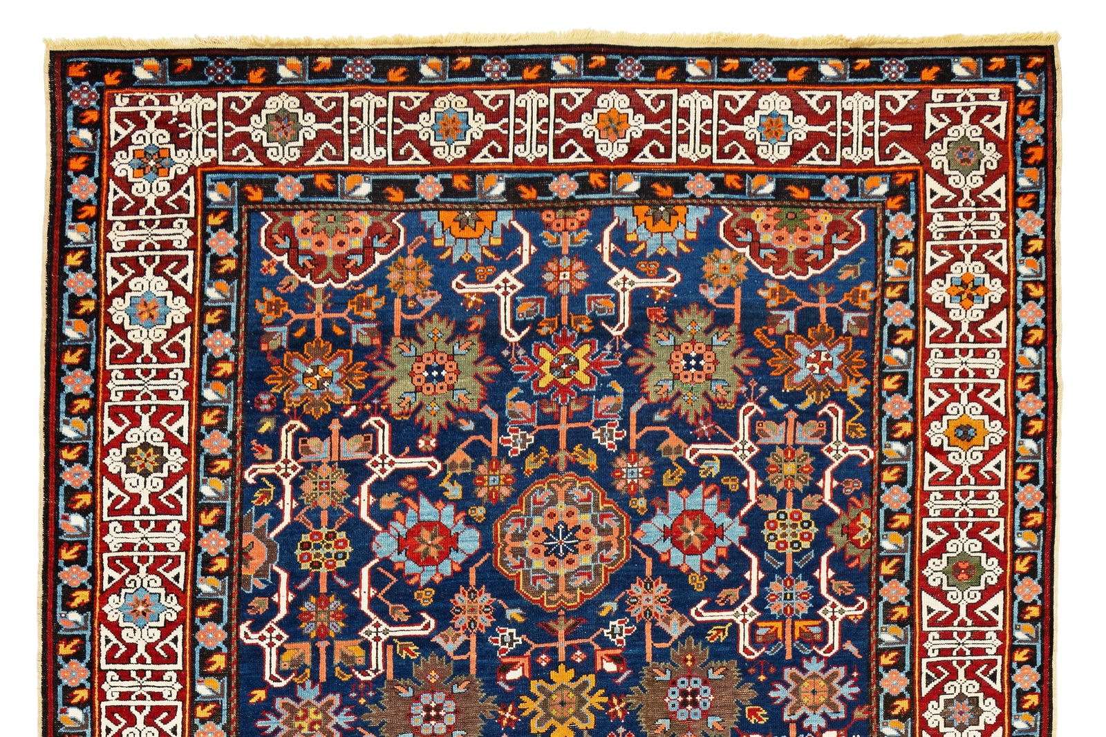 Large Fork-Leaf Kuba Carpet - 5