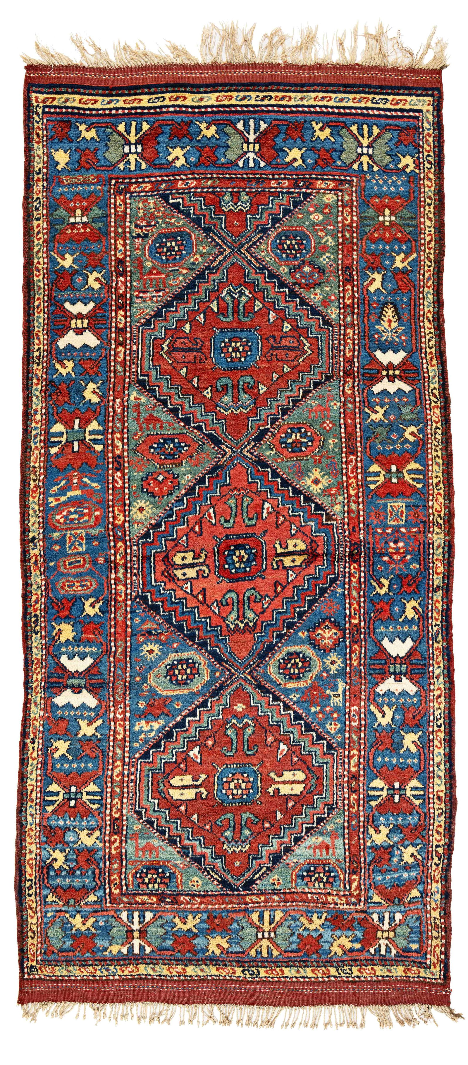 Kordi Rug: Kordi 308 x 143 cm (10' 1" x 4' 8") Persia, ca. 1900 Condition: very good, good pile, minor small repairs Warp: wool, weft: wool, pile: wool