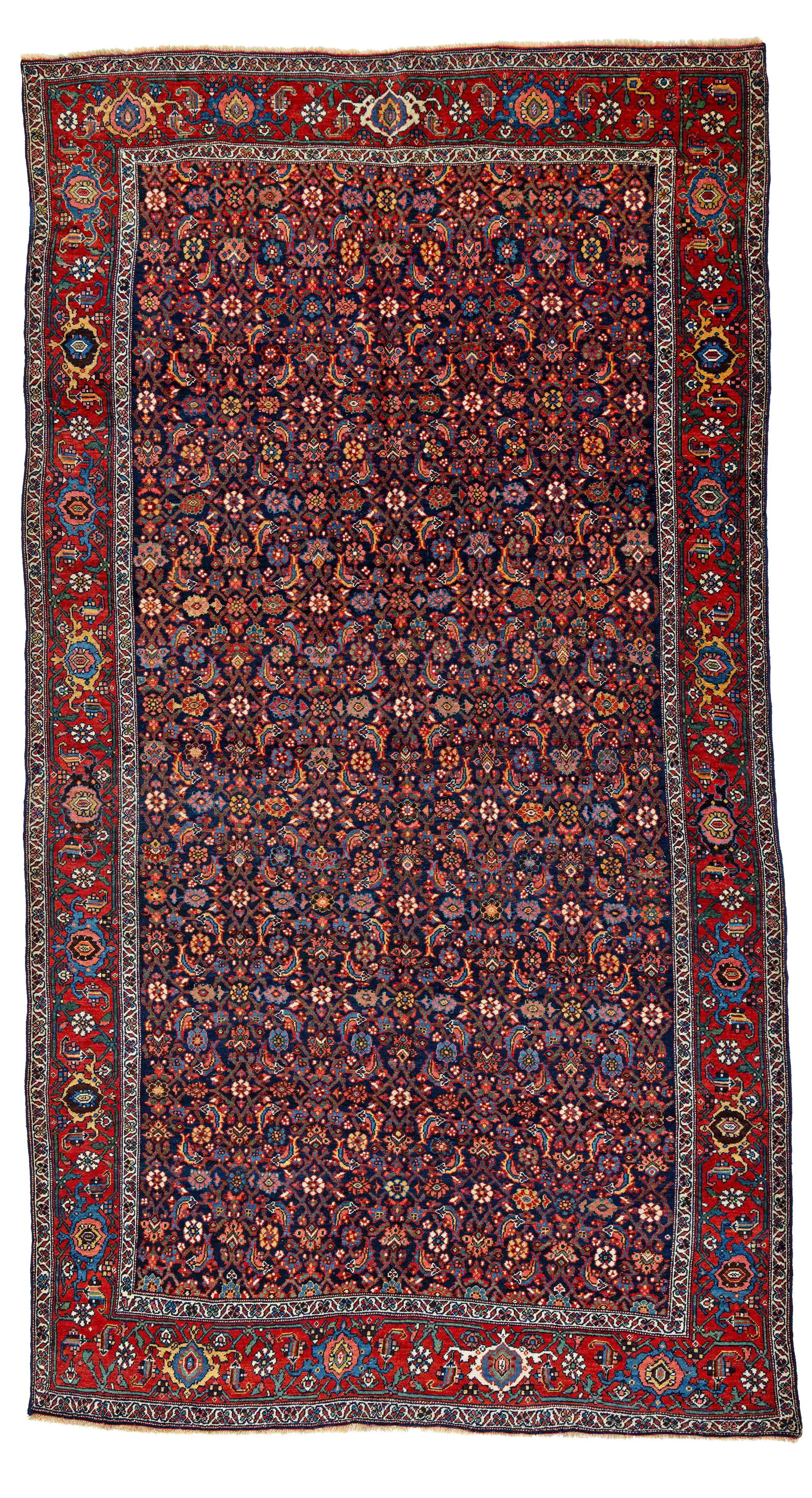 Bidjar Rug: Bidjar 335 x 180 cm (11' x 5' 11") Persia, early 20th century Condition: very good, good pile, minor signs of use Warp: wool, weft: wool, pile: wool