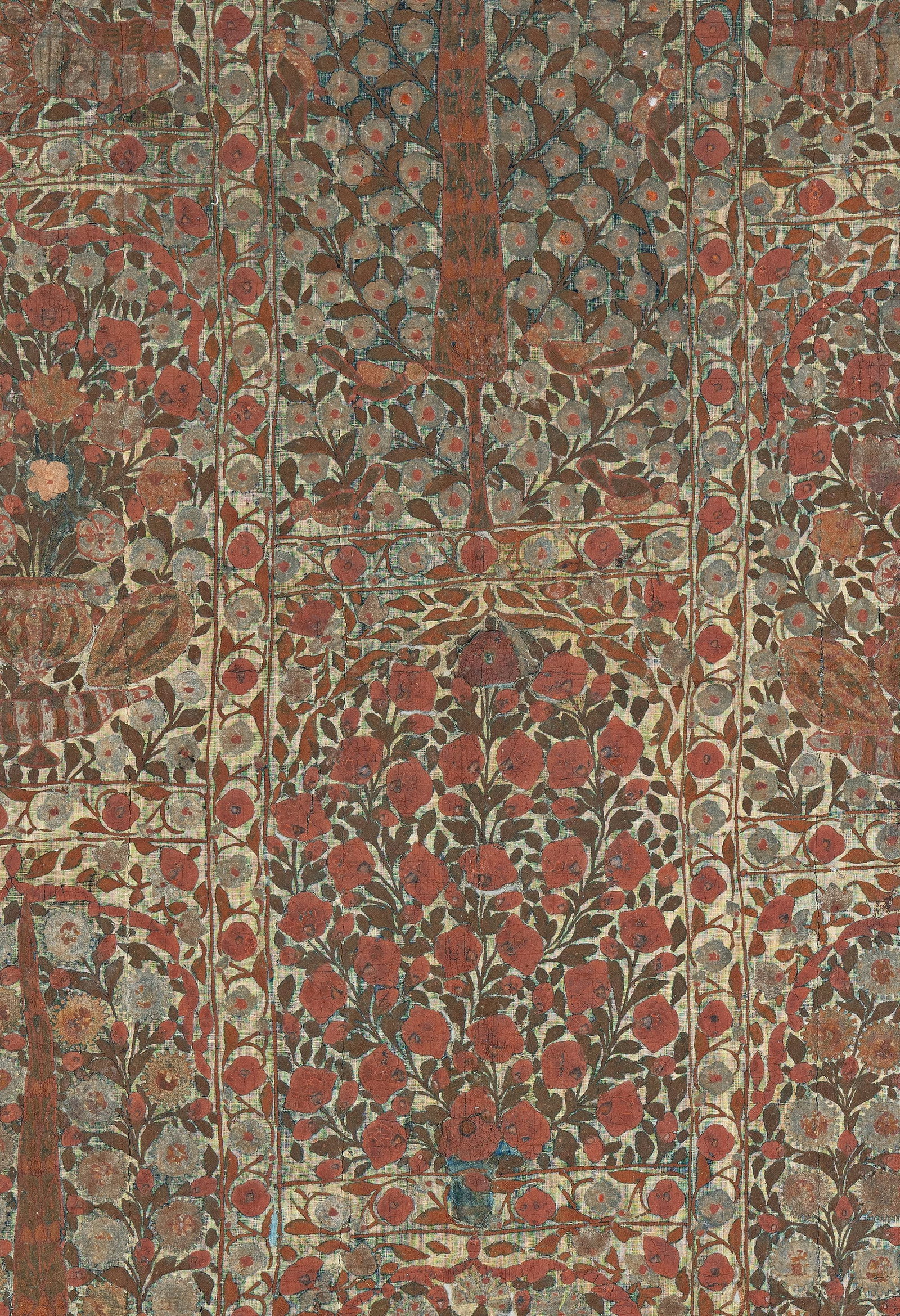 Indian Textile painted with paste - 3