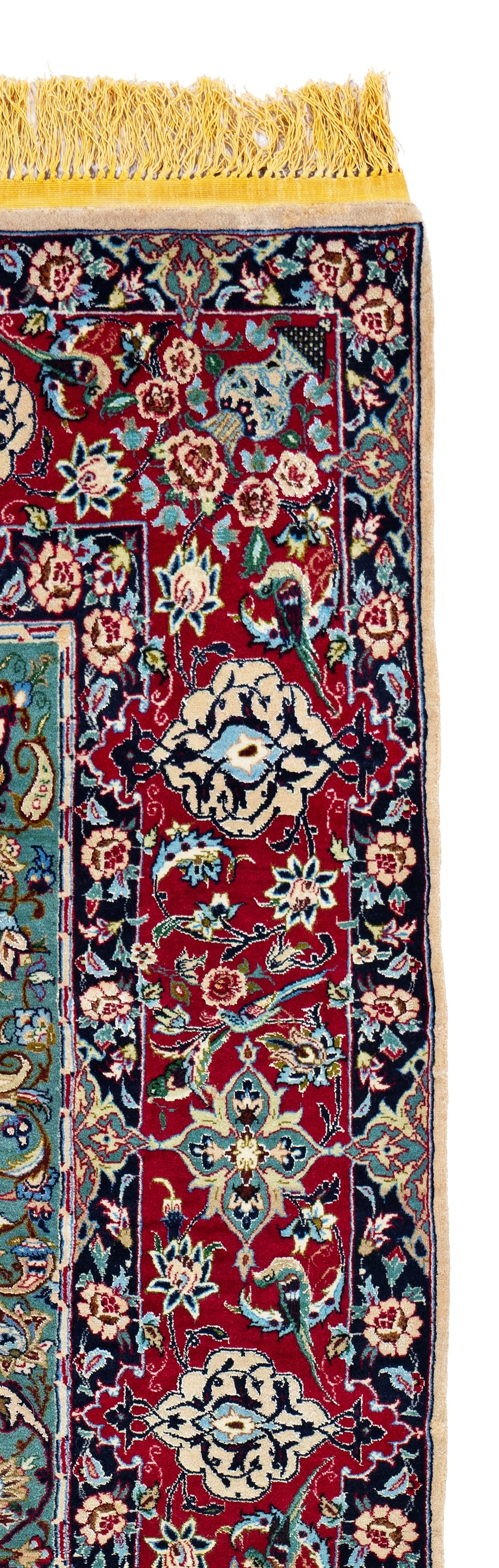 Fine Isfahan Rug signed "Iran Isfahan Majid Bakhshi" (12 x 12 knots per sq cm) - 6