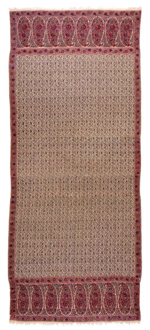 Kashmir shawl, Botehs with cloudband outlines (1 of 7)