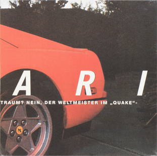 Michel Majerus * (1967 Esch-sur-Alzette, Luxemburg â€“: Michel Majerus *(1967 Esch-sur-Alzette, Luxemburg â€“ 2002 Niederanven)Ferrari, 1998Siebdruck auf Gewebe, 60 x 60 cm Signatur Rueckseite: M. Majerus 98aus der Installation â€ž