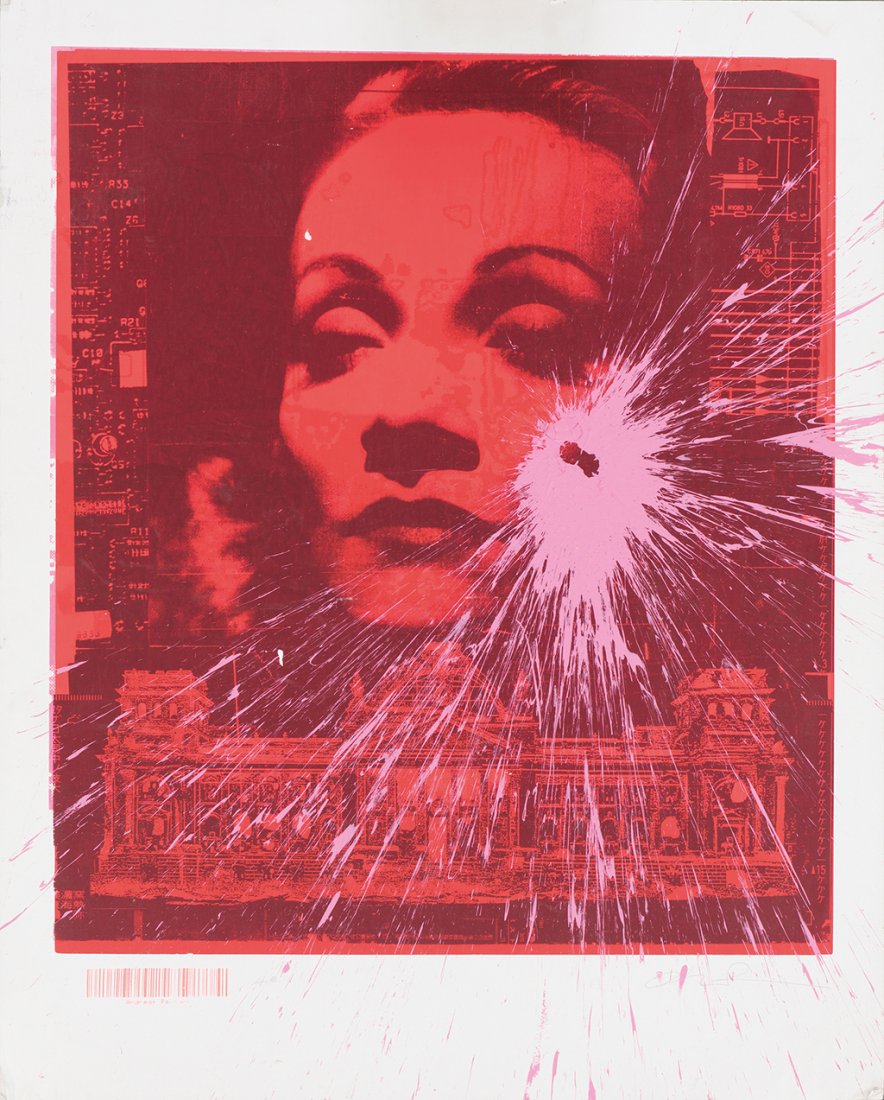 Franz West und Andreas Reimann * (1947 Wien - 2012: Rosa Ei, 2008 Siebdruck und Schachtel, Multiple, Ed.: 23/100, 2-teilig 101 x 81,5 cm ungerahmt Zustand: gut, Altersspuren Signatur Schachtel: West Bezeichnung: umgesetzt von Andreas Reimann Rosa Ei, 2