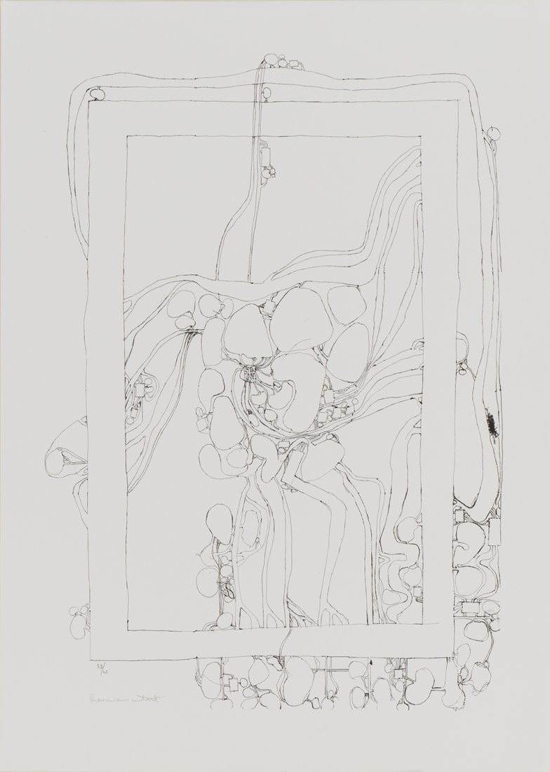 Hermann Nitsch * (1938 Wien): o. T., 1972 Lithografie, 22/45, 84 x 59,4 cm ungerahmt Zustand: sehr gut Signatur vorne links unten: Hermann Nitsch untitled, 1972 lithography, 22/45, 84 x 59,4 cm unframed Condition: very good signat