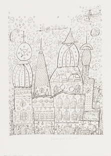 Johann Garber * (1947 Wr. Neustadt): o. T., 1996 Lithografie auf Hahnemühle Bütten, 6/XII 65 x 50 cm, Zustand: gut Signatur vorne Mitte unten: Johann Garber 6, XII, 1996 + Widmung Bezeichnung vorne links unten: E.A. untitled, 1996