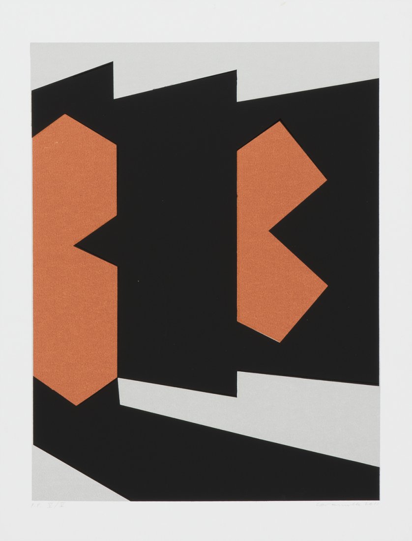 Ernst Caramelle * (1952 Hall in Tirol): o. T., 2011 Siebdruck fÃ¼nffarbig, Fabriano Accademia 200g, 56 x 42 cm, BlattmaÃŸ 65 x 50 cm Zustand: sehr gut Signatur vorne rechts unten: Caramelle 2011 untitled, 2011 screen printing 5-color, F