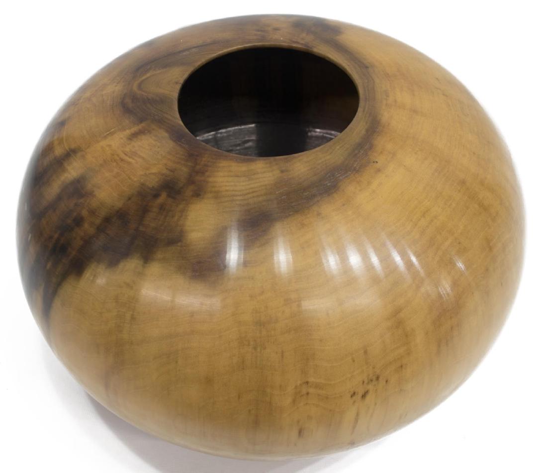 ED MOULTHROP FIGURED TULIPWOOD VESSEL, SIGNED (1 of 8)