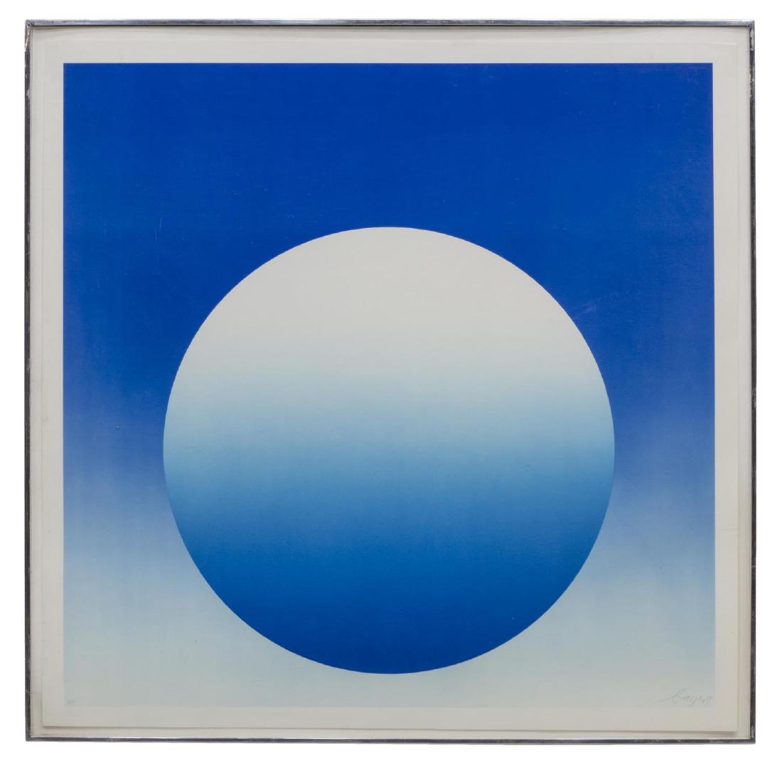 HERBERT BAYER (1900-85) WEIGHTLESS BLUE SERIGRAPH (1 of 4)