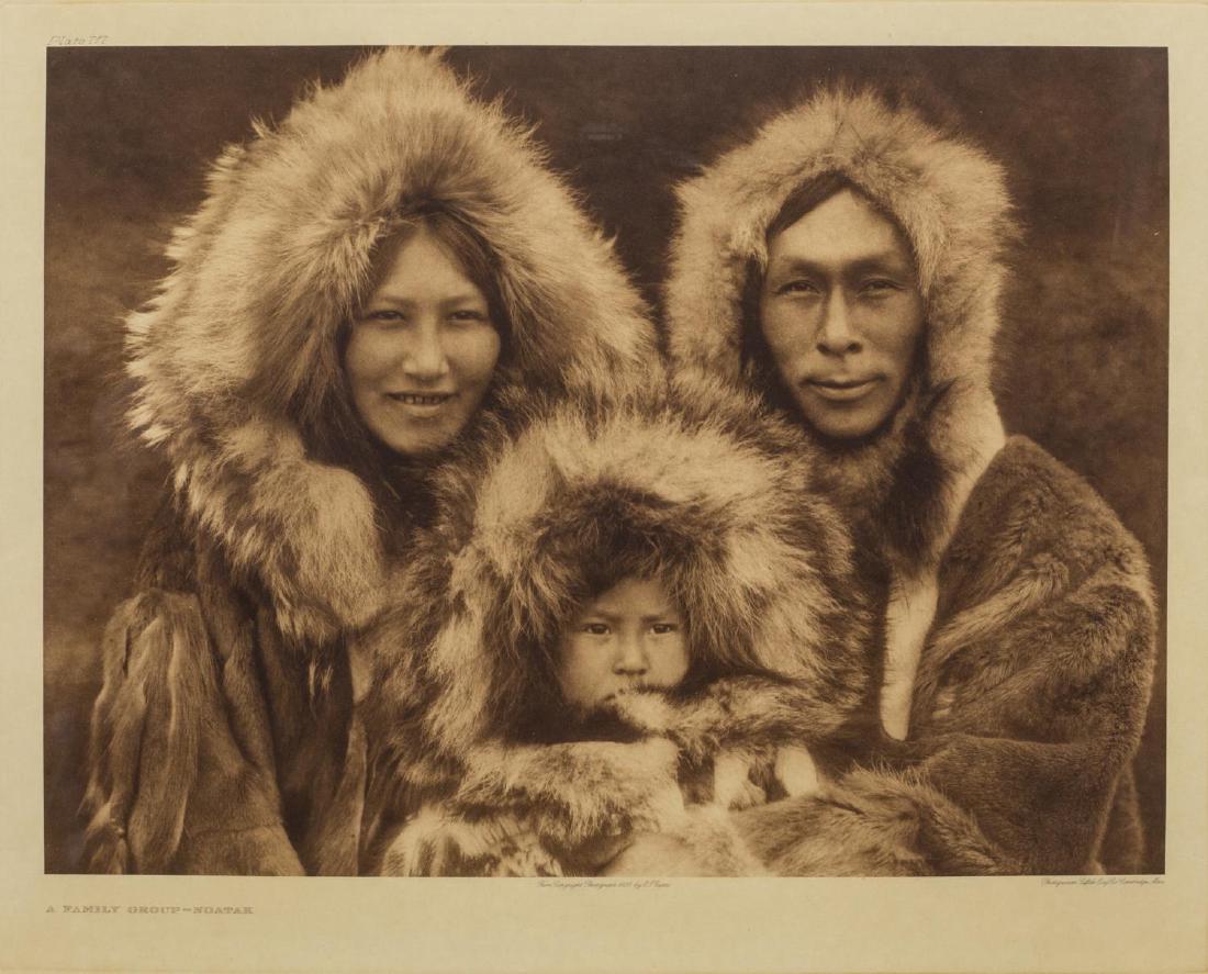 EDWARD S. CURTIS PHOTOGRAVURE, FAMILY GROUP NOATAK (1 of 6)