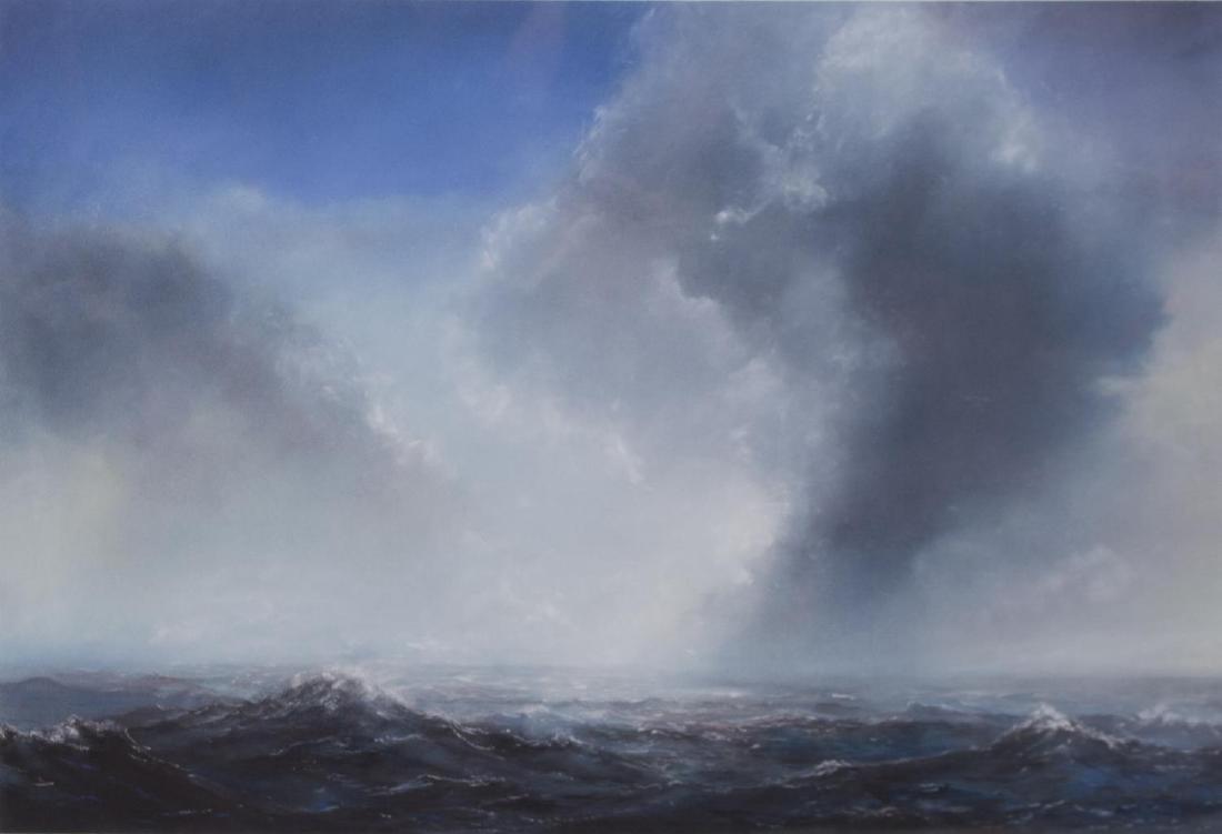 WILLIAM MCWHORTER OCEAN LANDSCAPE CHALK PASTEL (1 of 5)