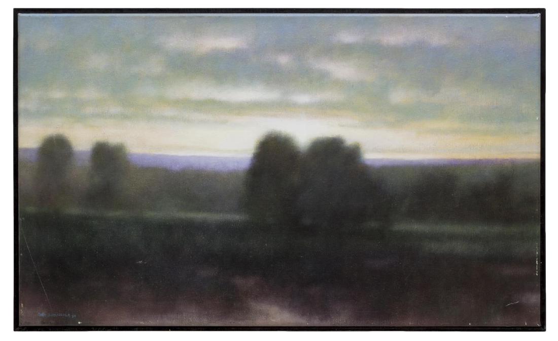 CHRIS BURKHOLDER ACRYLIC, "IMAGINARY LANDSCAPE" (1 of 4)