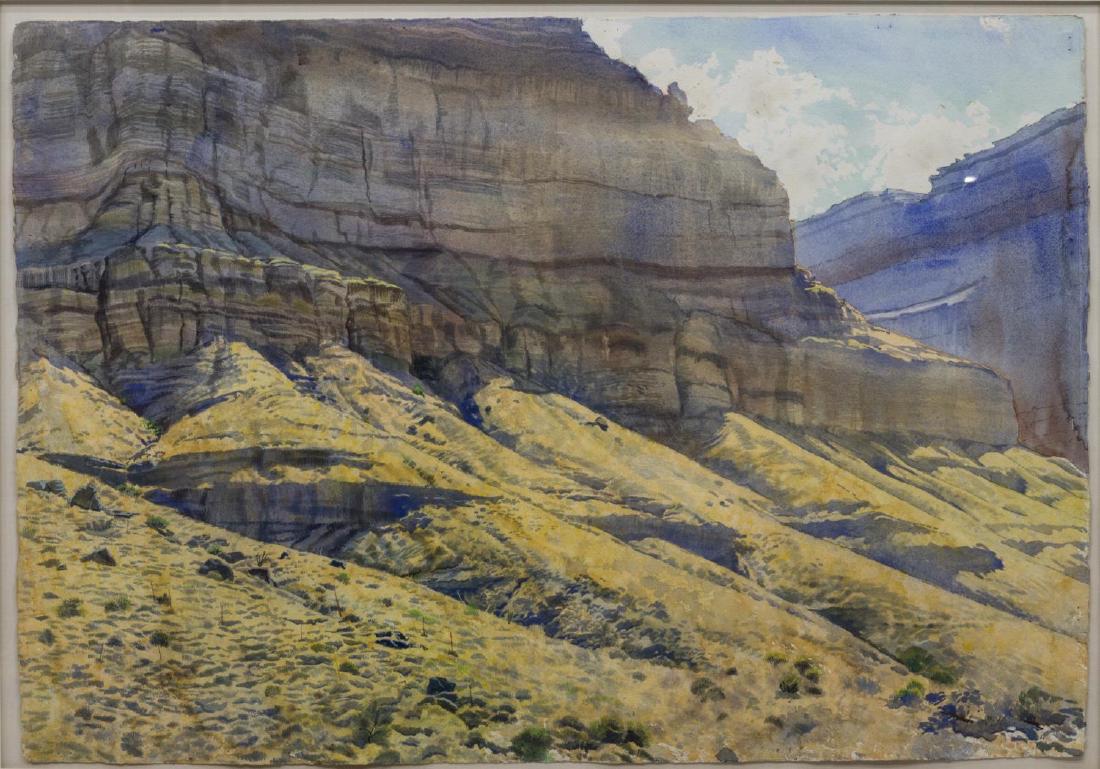 MERRILL MAHAFFEY (NM 1937) 'ANGEL WALL' WATERCOLOR (1 of 4)