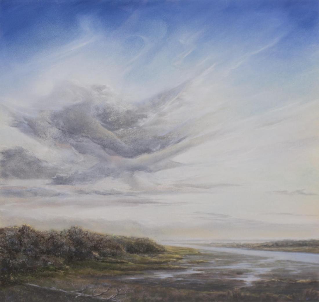 WILLIAM MCWHORTER INLET LANDSCAPE PASTEL DRAWING (1 of 5)