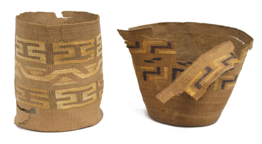 (2) TINGLET POLYCHROME BASKETS WITH LOSS (1 of 10)