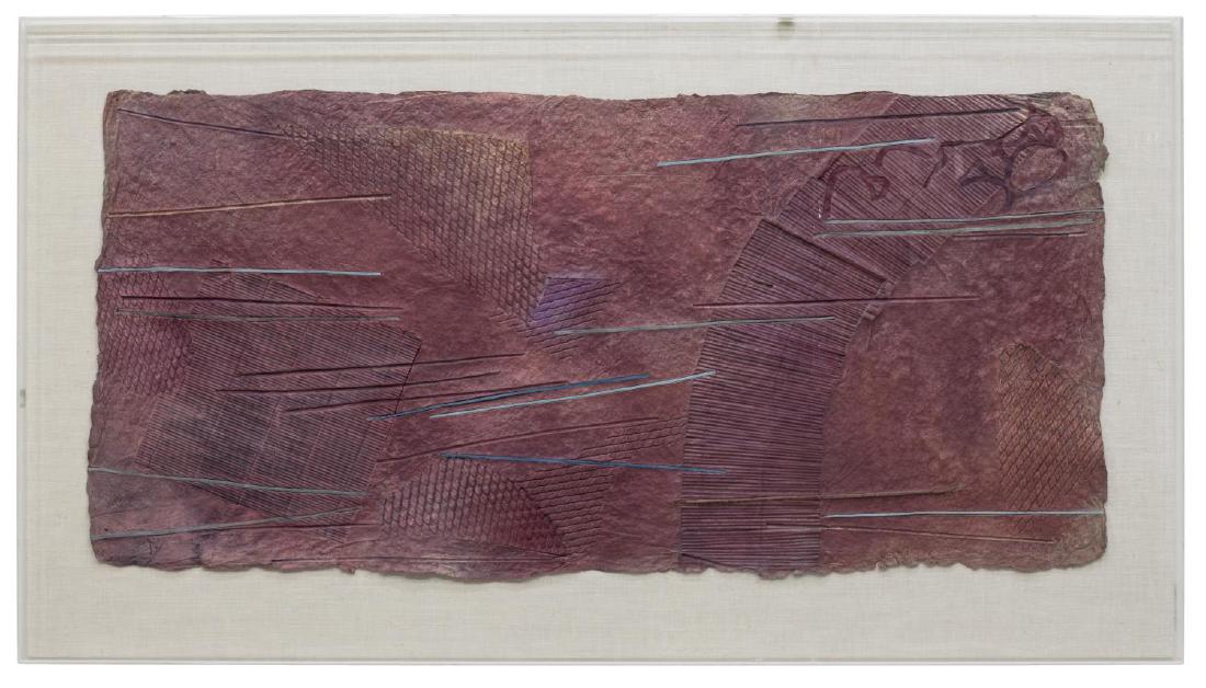 FRAMED ABSTRACT PAPER ARTWORK KAREN DAVIDSON (1 of 3)