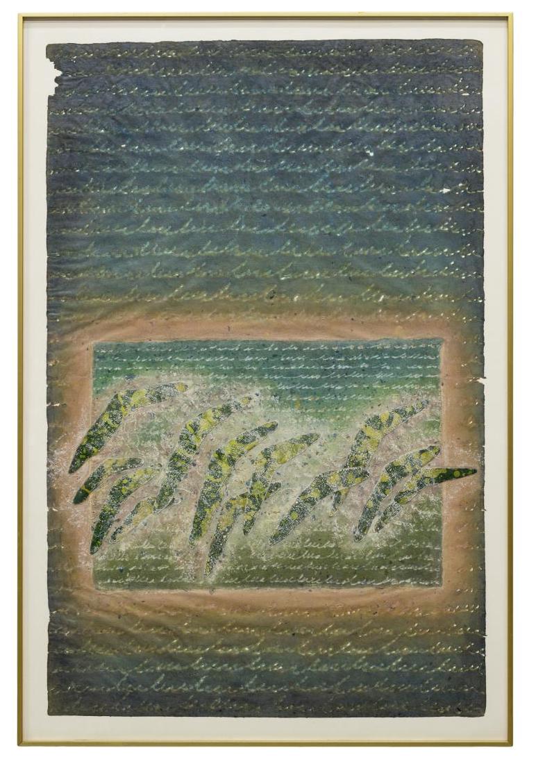 FRAMED PAPER COLLAGE ARTWORK, JAN DENISE PIERCE (1 of 3)