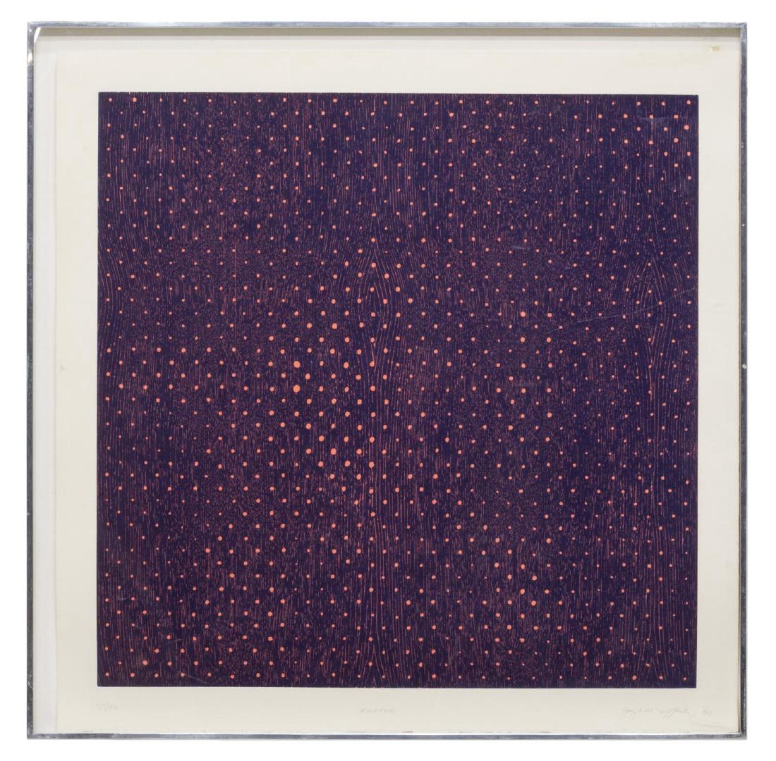 JAY MCCAFFERTY (1948), WOODBLOCK PRINT, POLKA DOTS (1 of 4)