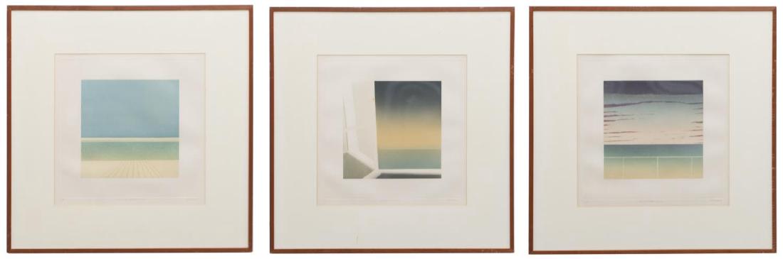 (3) FRAMED JEAN SOLOMBRE (B. 1948) COLOR MONOTYPES (1 of 8)